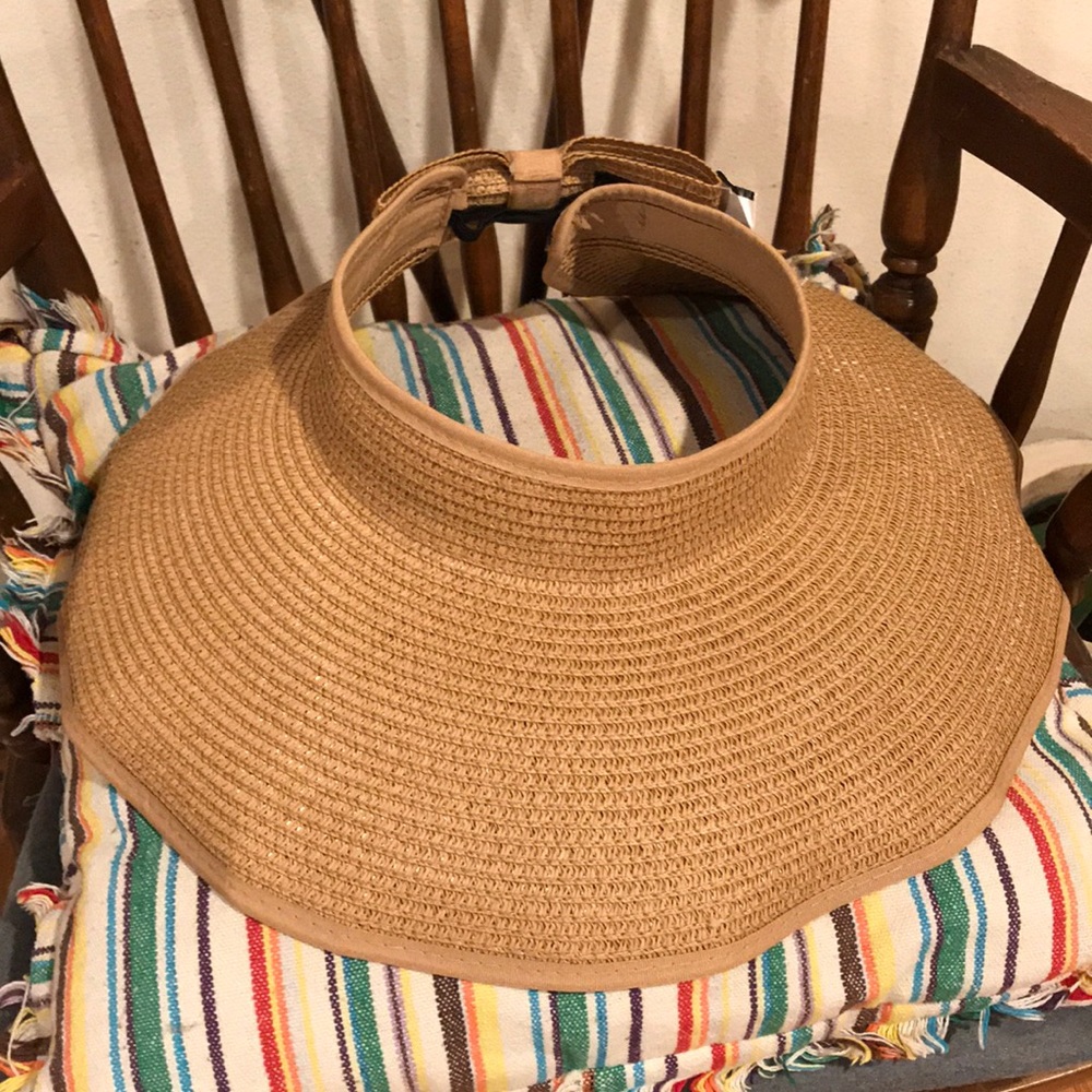 Straw visor hat